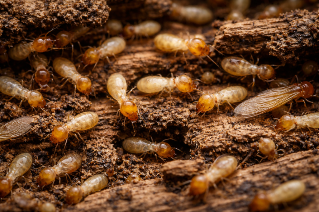 termites on wood